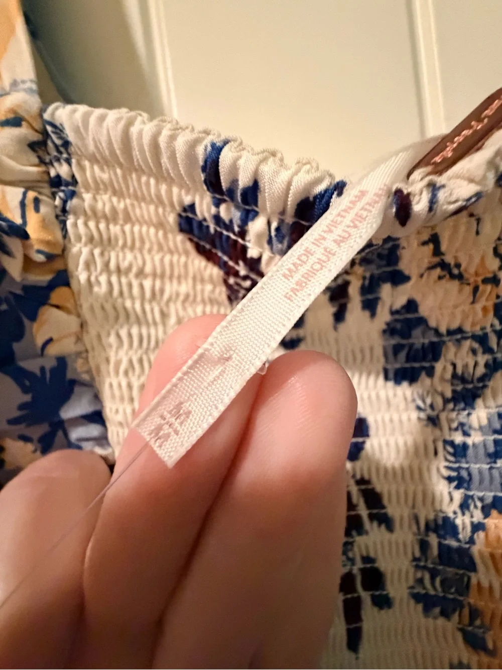 Free People Blue, White & Yellow Floral Maxi Dress